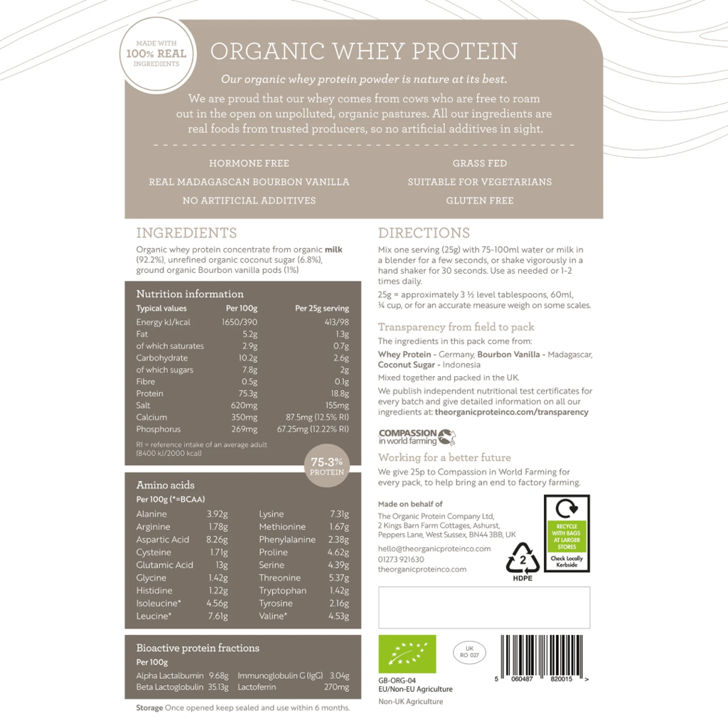 Whey Protein Powder - Madagascan Vanilla - Image 2